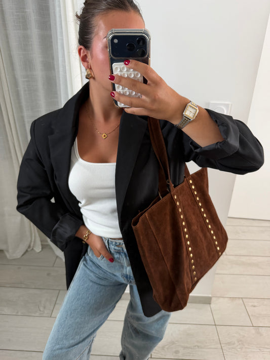 SAC CLOUTÉ CAMEL