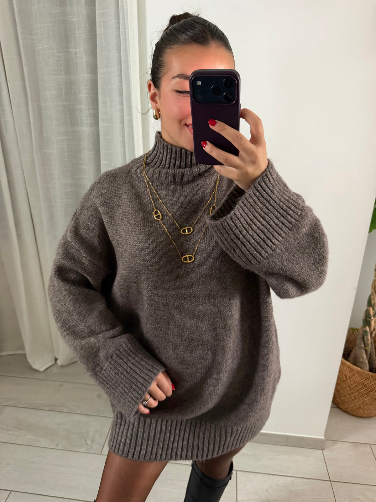 ROBE NINA TAUPE