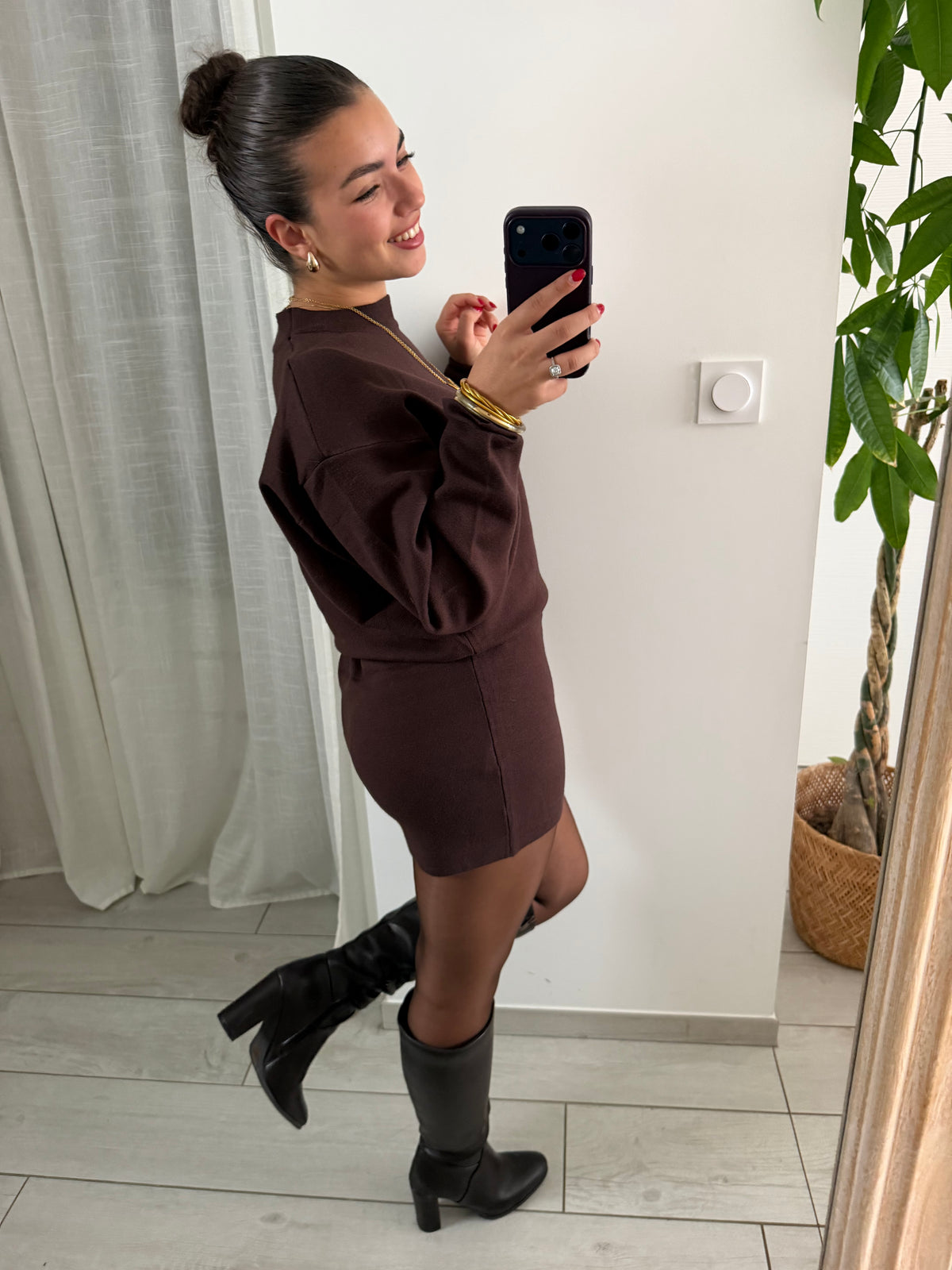 ROBE MINA MARRON