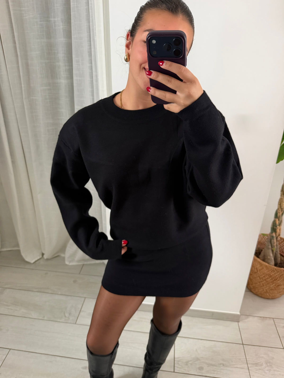 ROBE MINA  NOIR