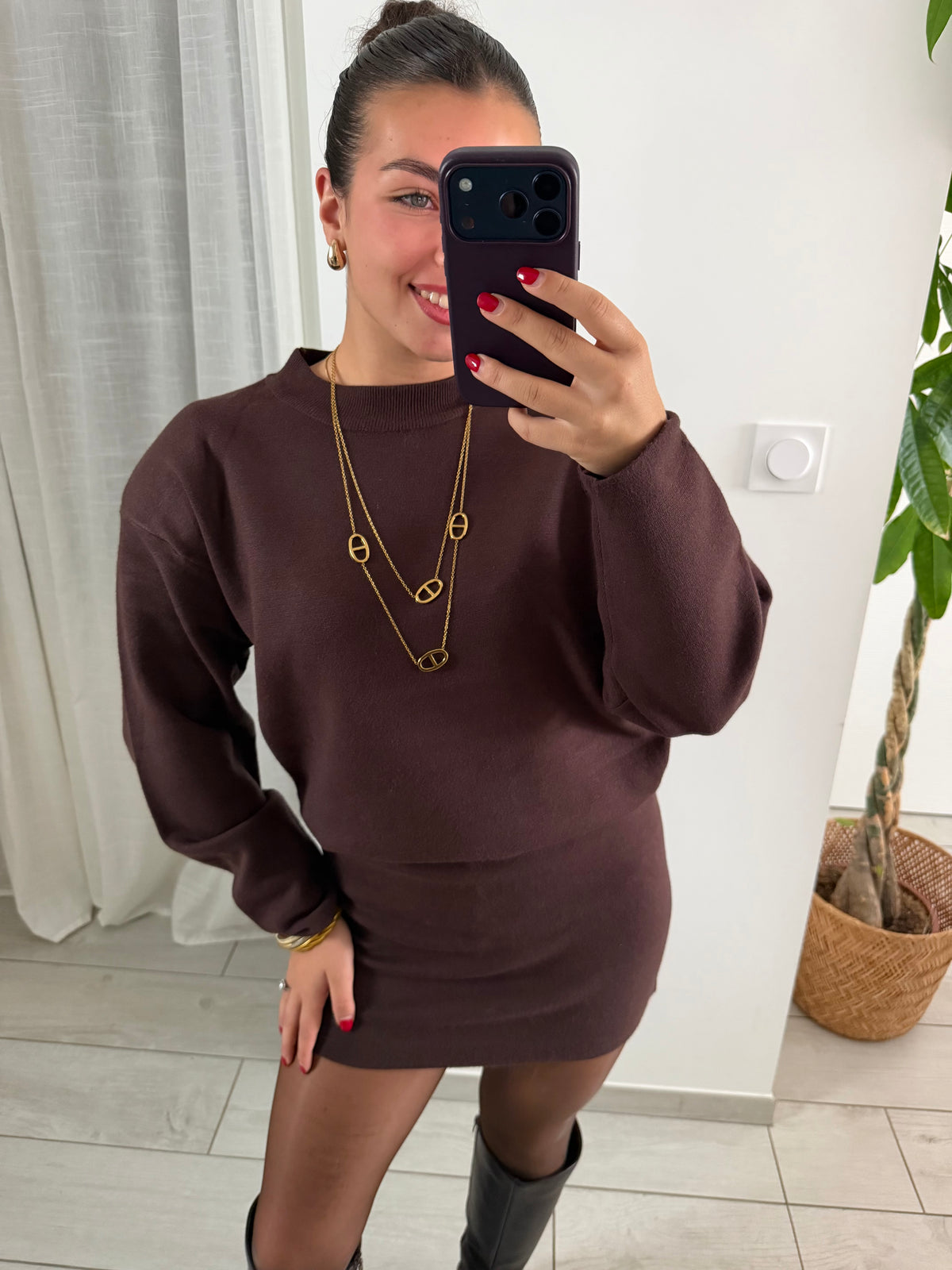 ROBE MINA MARRON