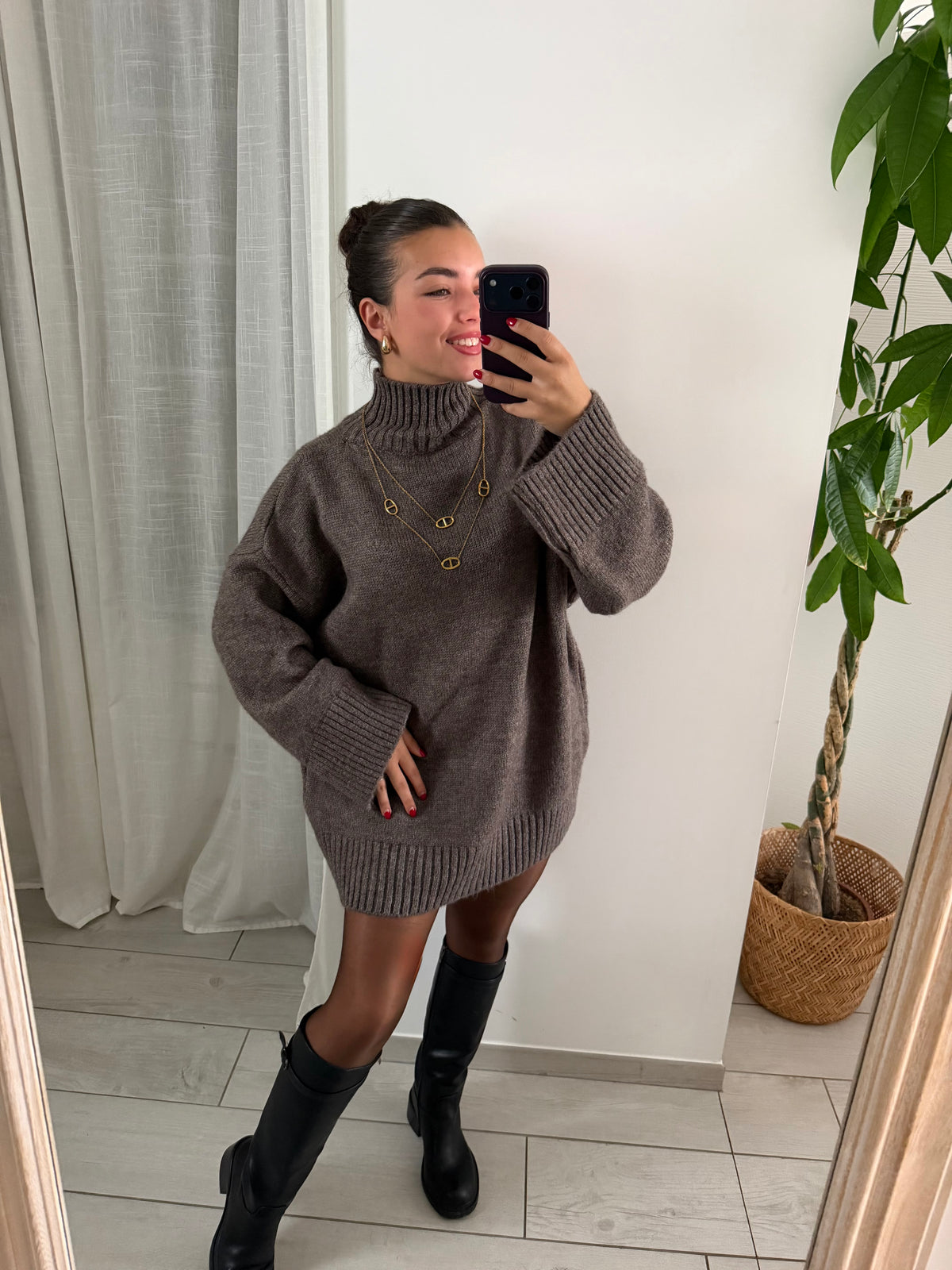 ROBE NINA TAUPE
