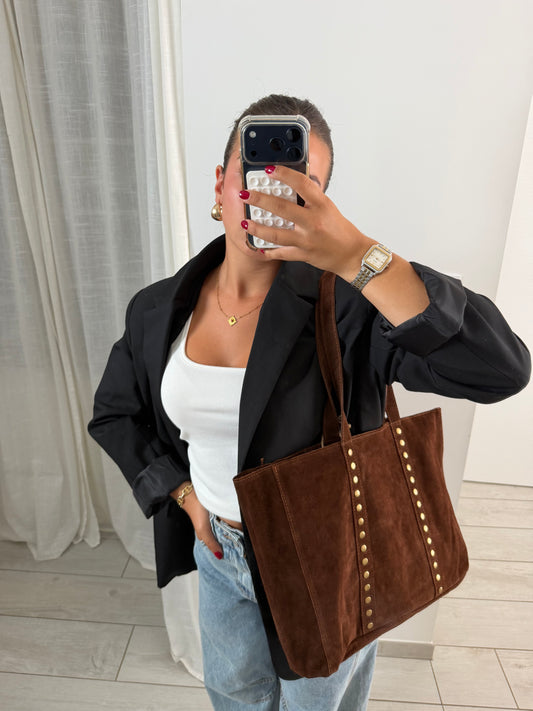 SAC CLOUTÉ CAMEL