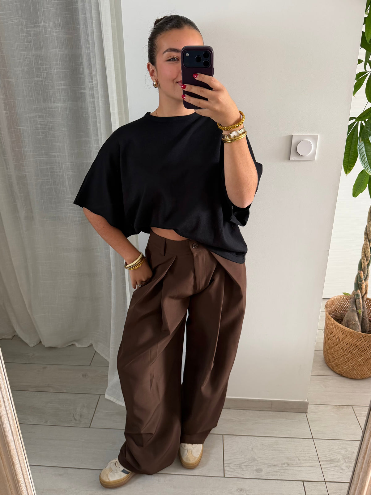 PANTALON THEA MARRON