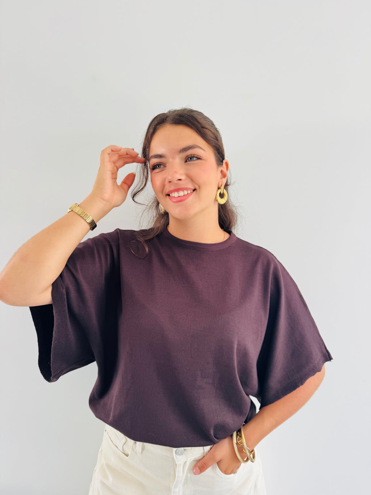 PULL AGHATE MARRON