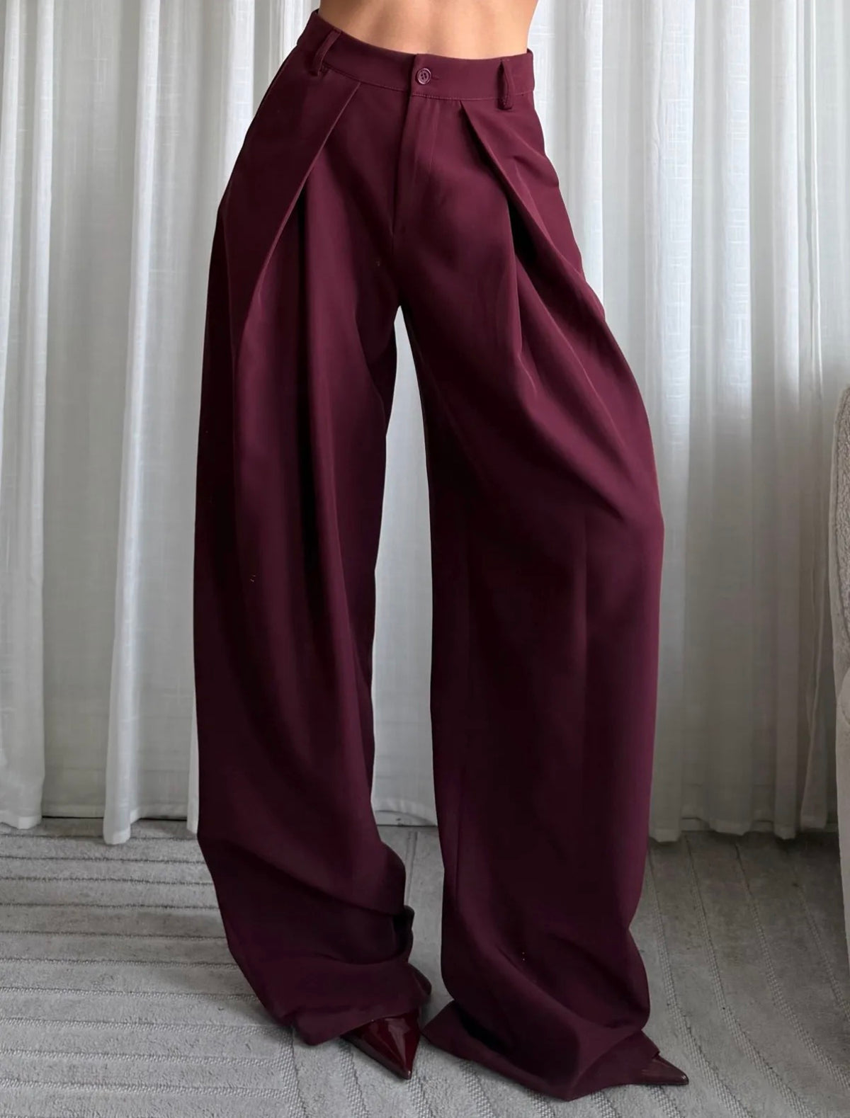 PANTALON THEA BORDEAUX