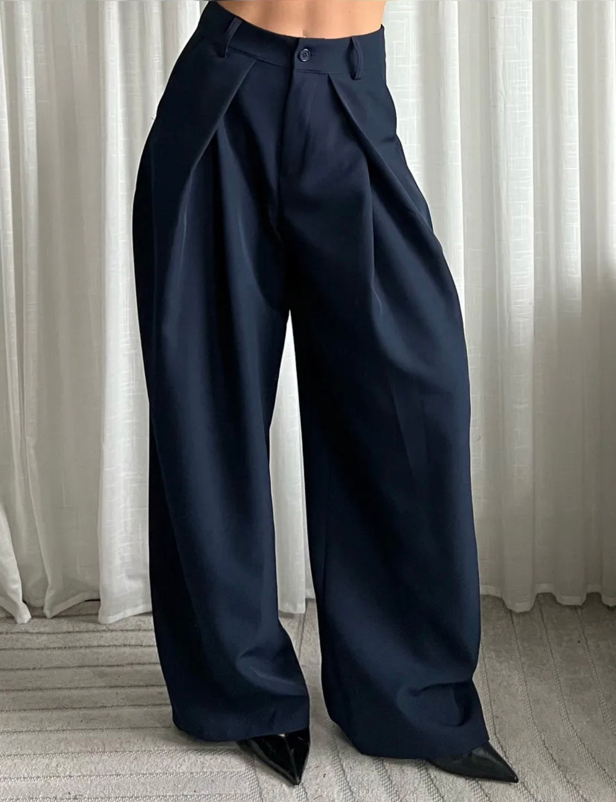 PANTALON THÉA BLEU MARINE